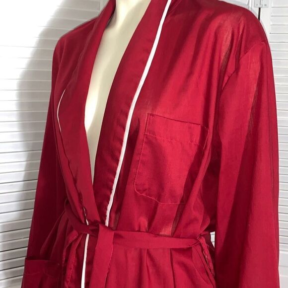 Vintage 70's SEARS The Mens Store Cotton Robe 42/44 Large - Picture 10 of 13
